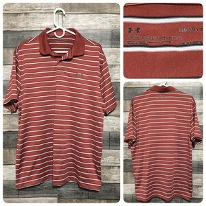 Under Armour Heat Gear Loose Polo Shirt Men’s L Short Sleeve Performance